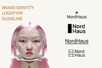 design a clean brand identity logo and visual style