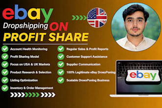 be your ebay dropshipping on profit sharing base USA UK