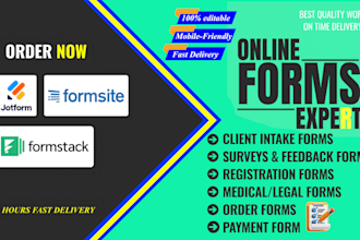 create online forms client intake forms payment forms order form in jotform