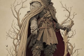 create fantasy concept art, creatures and characters design