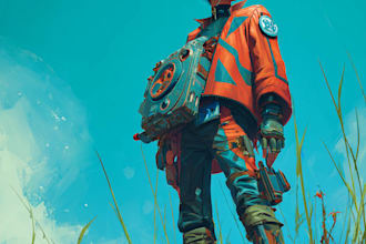 draw mecha robot armor character concept for you