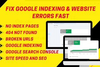 fix 404, 403, 505 errors, website SEO, google indexing and search console issues