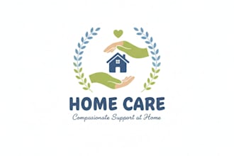 design a professional home care logo for your agency or brand
