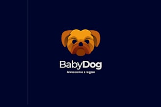 create exclusive and marvelous puppy logo design