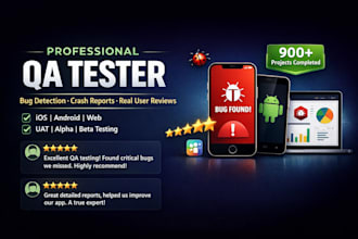 do app testing, website testing, QA testing, and ios app review