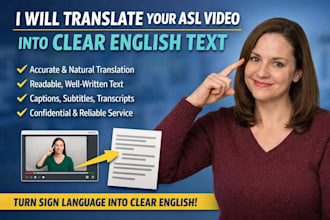 translate american sign language asl video into clear english text