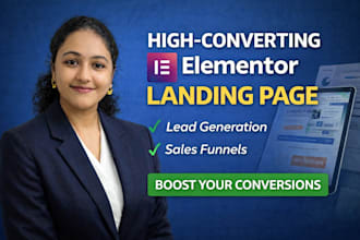 design, redesign a professional elementor landing page