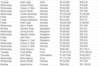 clean and formate data ,pdf convert to excel