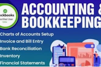 do monthly bookkeping and bank reconcilation in quickbooks online