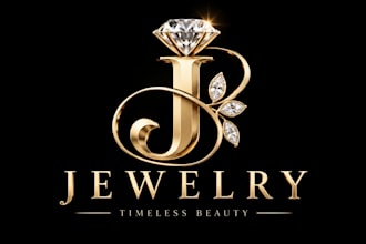 design a luxury jewelry logo for your brand or shop