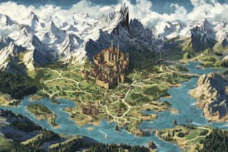 fantasy rpg dnd world map, battle map, campaign map