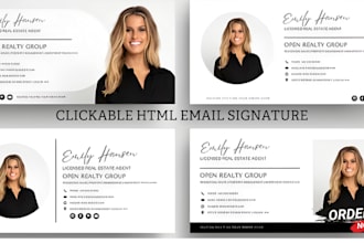 design business email signature HTML clickable social links animated email gmail