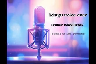 do telugu voice over for stories and youtube videos