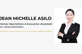 be your senior executive assistant and operations manager