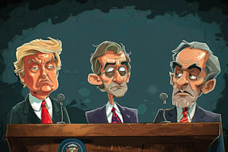 do digital political cartoon for political cartoon
