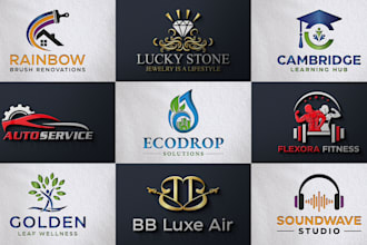 create a modern brand logo design for your business with copyrights
