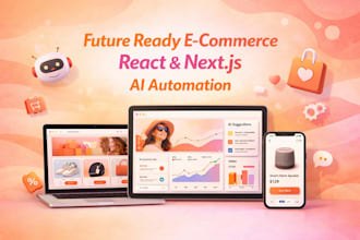 build react and next ecommerce website with ai automation