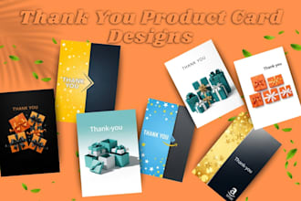 design professional amazon thank you card templates for your products