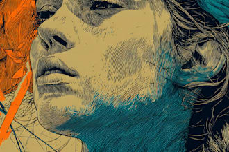 create a custom linocut portrait illustration