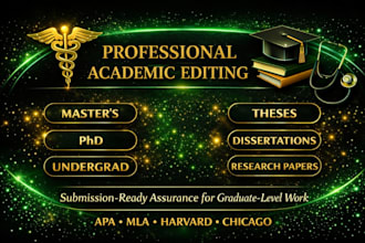 edit your research project, dissertation, or thesis