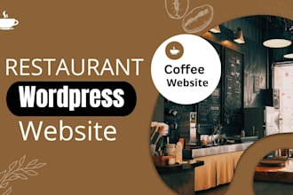 design a coffee shop restaurant website in wordpress