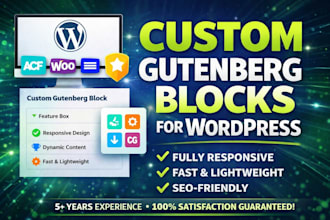 develop custom gutenberg blocks for wordpress