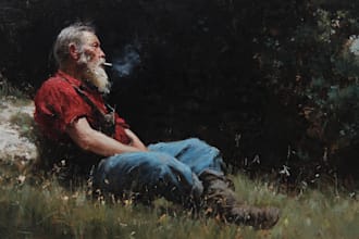 make artistic oil painting