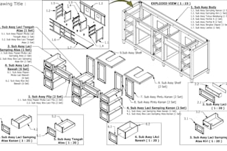 make desain furniture,3d,detailed and bom