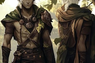 create custom dnd character illustration