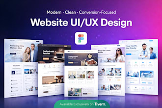 create professional custom web landing page UI UX design