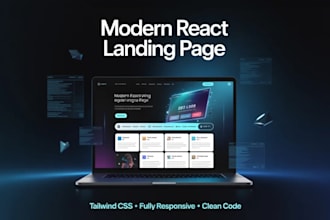 create a modern react landing page