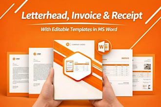 design editable letterhead, invoice and receipt templates in ms word