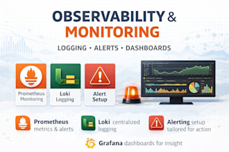 set up monitoring, logging and observability for cloud and kubernetes clusters