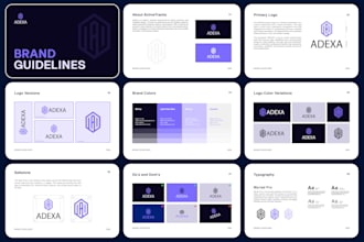 design a complete brand style guide, brand book with logo design