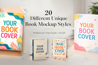 design professional 3d book mockup for amazon KDP ebook print