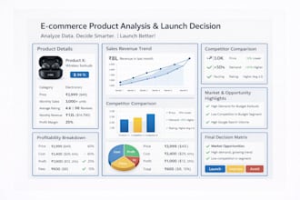 analyze ecommerce product analysis and launch decision