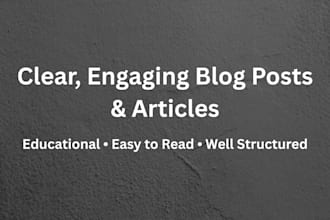 write clear and engaging blog posts and articles