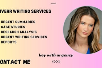 write professional research, summaries, reports  and case study