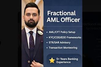 act as your fractional aml officer for fintech, msb and crypto firms