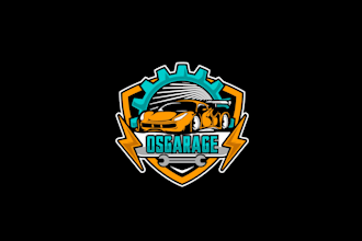 design custom automotive auto detailing car wash car repair or garage logo