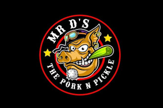 design a professional pickle killer logo