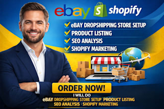 do ebay dropshipping store setup product listing seo analysis shopify marketing