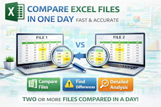 compare your excel files and provide clear, accurate result
