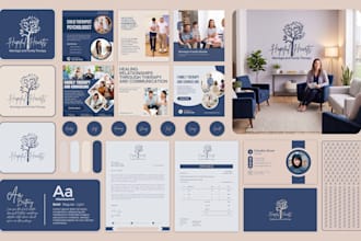 design business logo and branding kit with brand identity