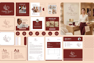 design business logo and branding kit with brand identity