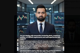 assist with aml str sar and transaction monitoring analysis
