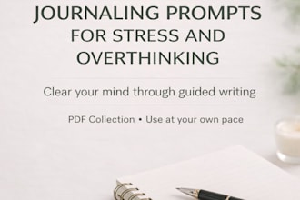 create journaling prompts for stress and overthinking