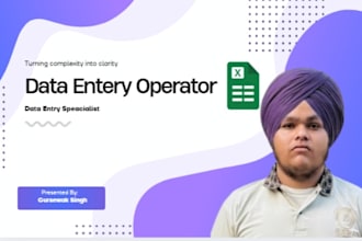 hello i am a professional data entry operator of your