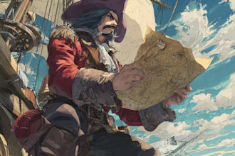 design cute pirate anime character art