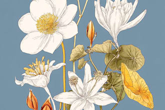 draw vector botanical illustrations of plants